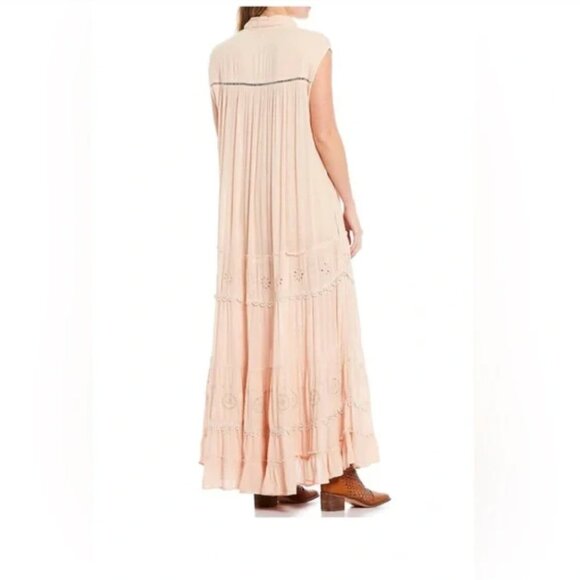 Free People Pretty Cozy Maxi Dress | Light Pink | XS - Picture 4 of 6